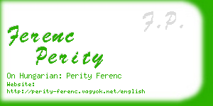 ferenc perity business card